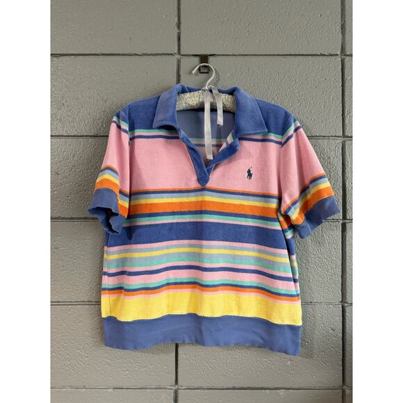 Polo Ralph Lauren Tops - Women’s Vintage 90s Ralph Lauren Striped Polo size L